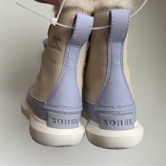 Sorel Kids Explorer Cream and Lavender Winter Boots - Picture 2 of 7